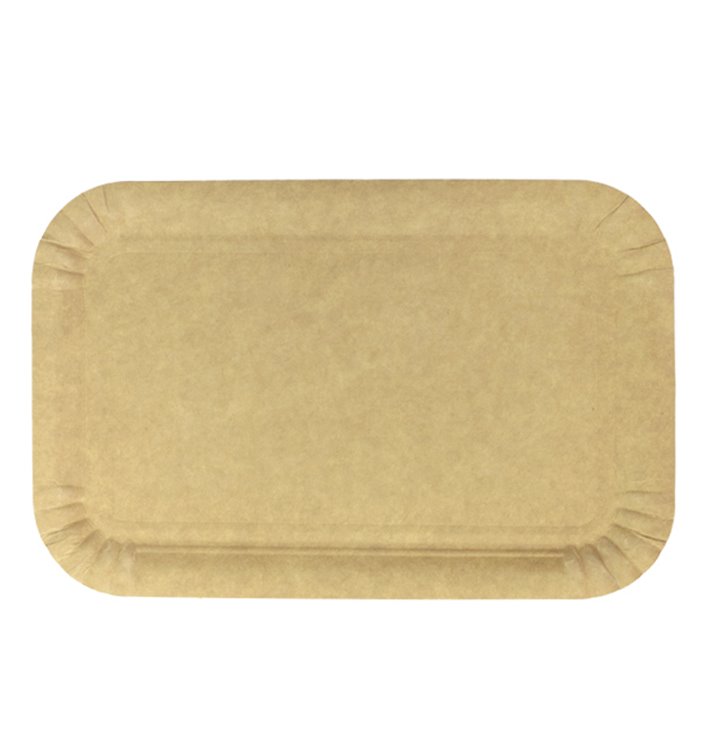 Tacki Papierowe Prostokątny Kraft 12x19 cm (100 Sztuk) Tacki Papierowe Prostokątny Kraft 12x19 cm (100 Sztuk)