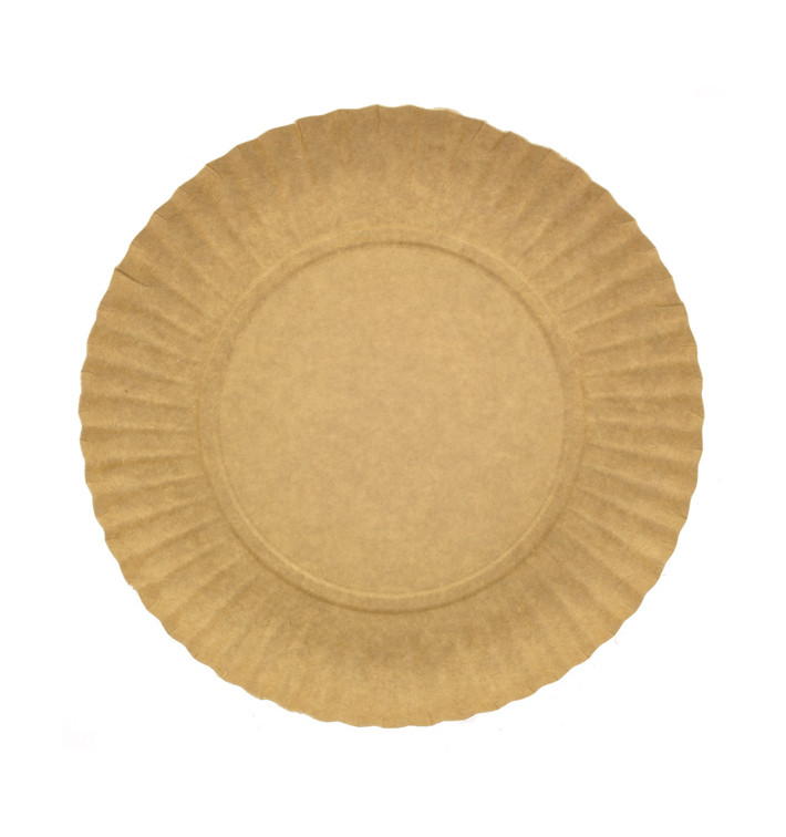 Talerz Papierowe Okrągłe Kraft 250 mm 255g/m2 (100 Sztuk) Talerz Papierowe Okrągłe Kraft 250 mm 255g/m2 (100 Sztuk)