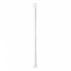 Słomki Prosto Papierowe Białe w Papierku Ø6mm 19,7cm (3000 Sztuk)