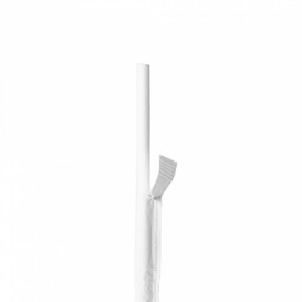 Słomki Prosto Papierowe Białe w Papierku Ø6mm 19,7cm (500 Sztuk)