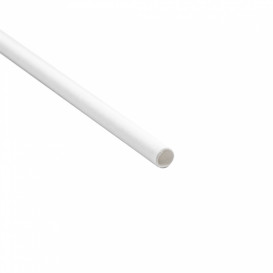 Słomki Prosto Papierowe Białe w Papierku Ø6mm 19,7cm (500 Sztuk)