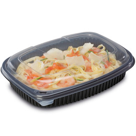 Pojemniki Prostokątny PP Czarni 1050ml 255x189x45mm (40 Sztuk)