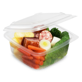 Miski na Zawi z Uchwytamich PP Przezroczyste 830ml 158x155mm (50 Sztuk)