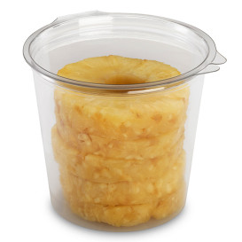 Miski Okrągły Zawiasie APET Przezroczyste 1000ml Ø134mm (18 Sztuk)