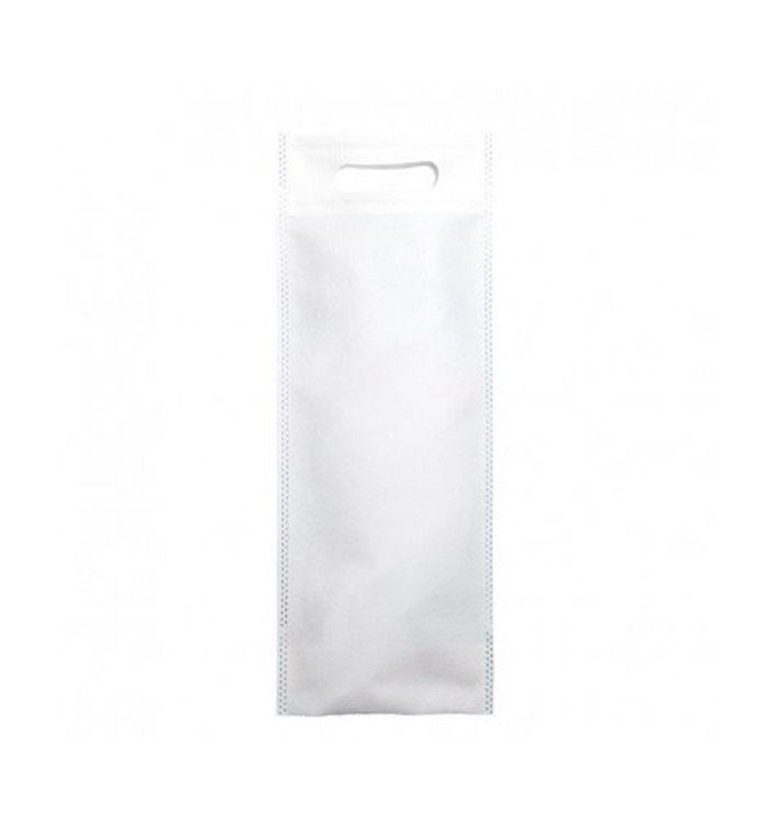 Non-Woven Bag with Die-cut Handles White 17+10x40cm (25 Units)