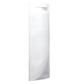 Non-Woven Bag with Die-cut Handles White 17+10x40cm (25 Units)