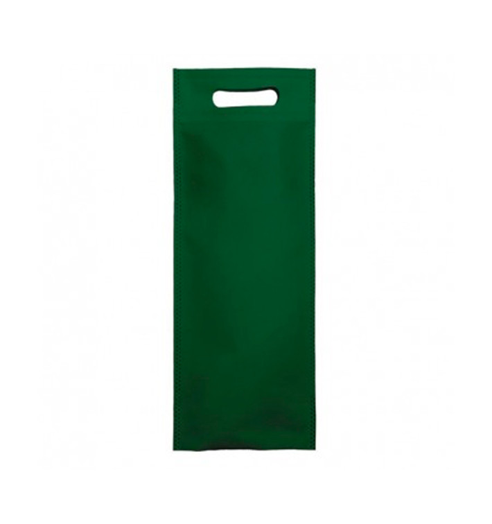 Non-Woven Bag with Die-cut Handles Green 17+10x40cm (25 Units)