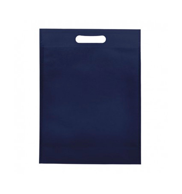 Non-Woven Bag with Die-cut Handles Navy Blu 30+10x40cm (25 Units) Non-Woven Bag with Die-cut Handles Navy Blu 30+10x40cm (25 Units)