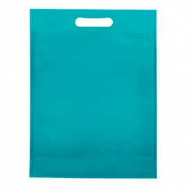 Non-Woven Bag with Die-cut Handles Aquamarine 30+10x40cm (200 Units)