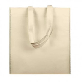 Non-Woven Bag with Short Handles Cream 38x42cm (25 Units)