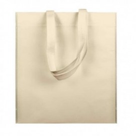 Non-Woven Bag with Short Handles Cream 38x42cm (200 Units)