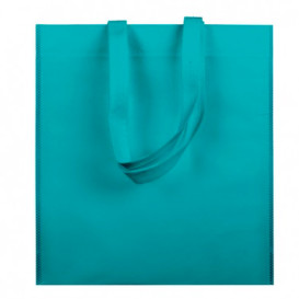 Non-Woven Bag with Short Handles Aquamarine 38x42cm (25 Units)