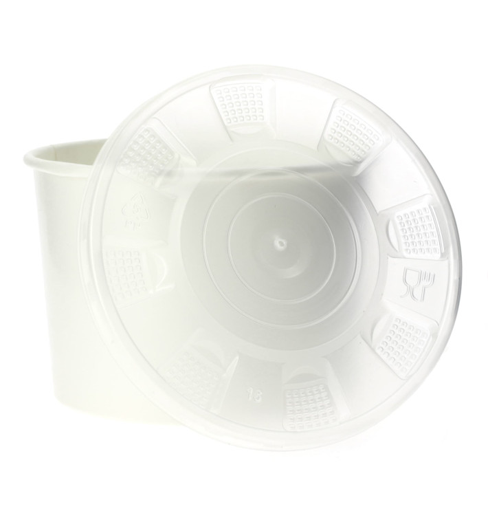 Miski Papierowe Białe z Pokrywką PP 736ml (25 Sztuk) Miski Papierowe Białe z Pokrywką PP 736ml (25 Sztuk)