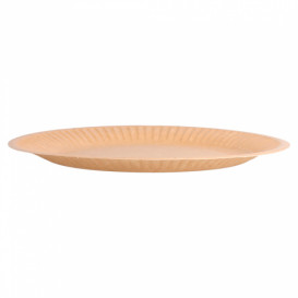 Talerz Papierowe Biocated Naturalne Reliefowe Ø18cm (20 Sztuk)