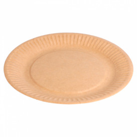 Talerz Papierowe Biocated Naturalne Reliefowe Ø18cm (20 Sztuk)