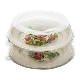 Talerz Trzciny Cukrowej Premium Wave Naturalne Ø23cm (50 Sztuk)