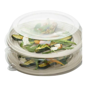 Talerz Trzciny Cukrowej Premium Wave Naturalne Ø26cm (50 Sztuk)
