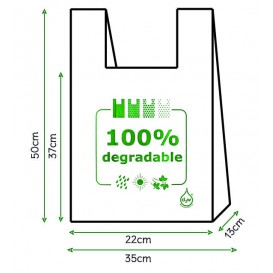 Reklamówki Plastikowe Zrywki 100% Biodegradowalny 35x50cm (100 Sztuk)