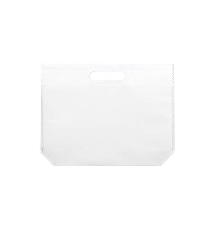 Non-Woven Bag with Die-cut Handles White 34+8x26cm (200 Units) Non-Woven Bag with Die-cut Handles White 34+8x26cm (200 Units)