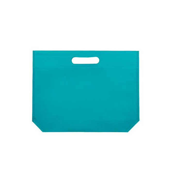 Non-Woven Bag with Die-cut Handles Aquamarine 34+8x26cm (25 Units) Non-Woven Bag with Die-cut Handles Aquamarine 34+8x26cm (25 Units)