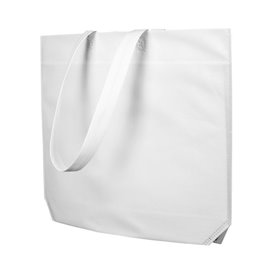 Non-Woven Bag with Long Handles White 48+10x35cm (200 Units)