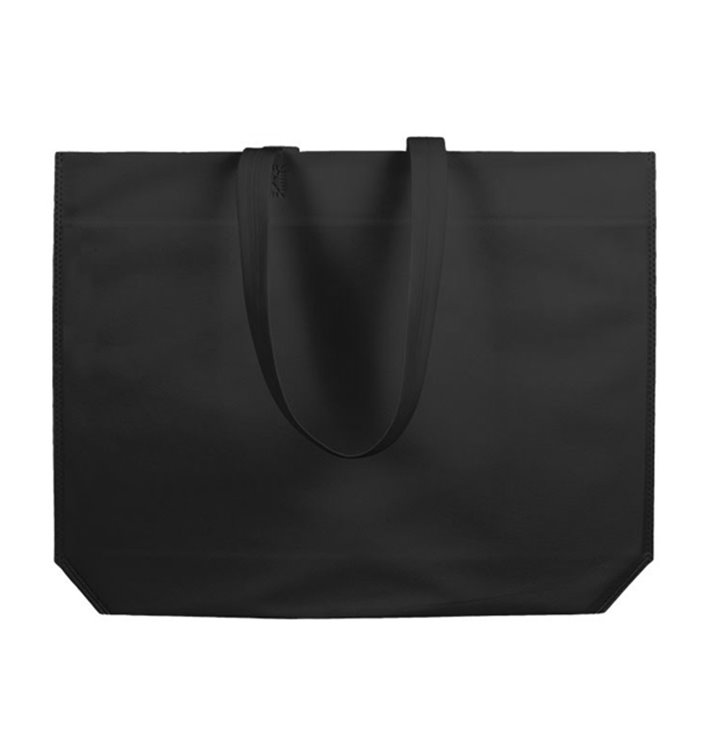 Non-Woven Bag with Long Handles Black 48+10x35cm (25 Units) Non-Woven Bag with Long Handles Black 48+10x35cm (25 Units)