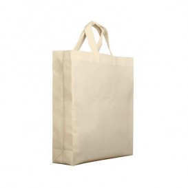 Non-Woven PREMIUM Bag with Short Handles Cream 25+10x30cm (25 Units)