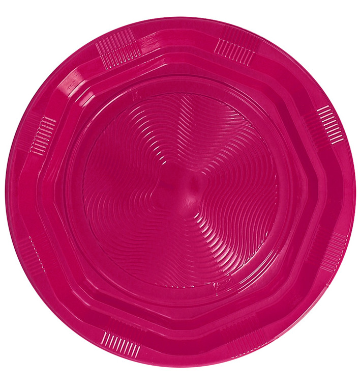 Talerz Głębokie Okrągłe Ośmioboczny Plastikowe PS Fuchsia Ø220 mm (25 Sztuk) Talerz Głębokie Okrągłe Ośmioboczny Plastikowe PS Fuchsia Ø220 mm (25 Sztuk)