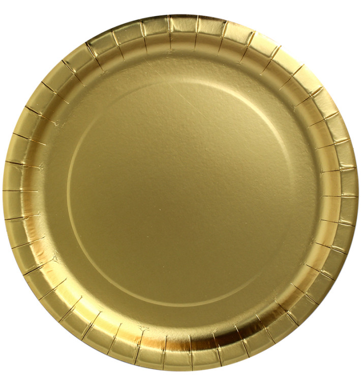 Talerz Papierowe Okrągłe "Party Shiny" Złote Ø290mm (60 Sztuk) Talerz Papierowe Okrągłe "Party Shiny" Złote Ø290mm (60 Sztuk)