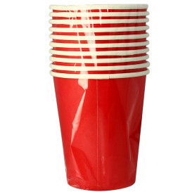 Kubki Papierowe 9 Oz/240ml Czerwerne "Party" (300 Sztuk)
