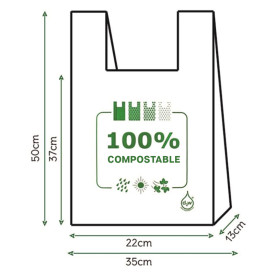 Reklamówki Plastikowe Zrywki 100% Biodegradowalny 35x50cm (100 Sztuk)