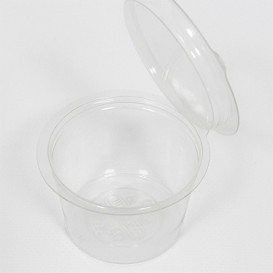 Miski Okrągły Zawiasie APET Przezroczyste 80ml Ø70mm (50 Sztuk)