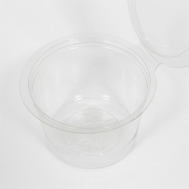 Miski Okrągły Zawiasie APET Przezroczyste 80ml Ø70mm (50 Sztuk)