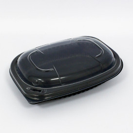 Pojemniki Prostokątny PP Czarni 400ml 190x140x32mm (40 Sztuk)
