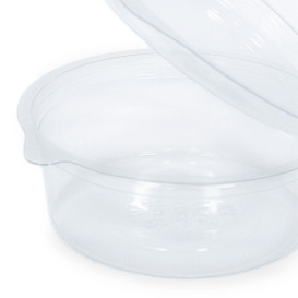 Miski Okrągły Zawiasie APET Przezroczyste 250ml Ø120mm (40 Sztuk)