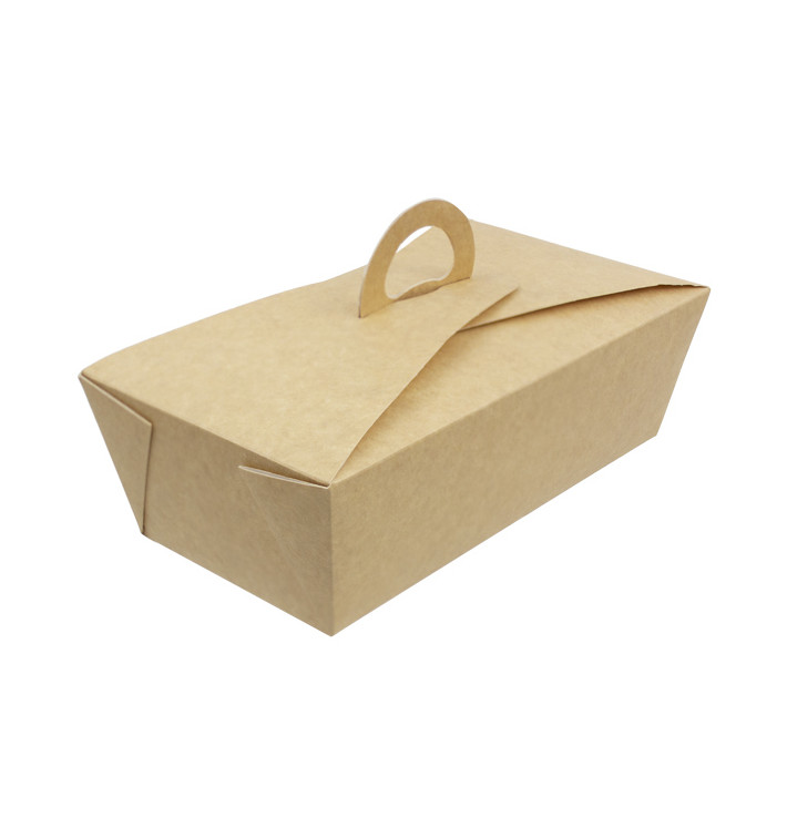 Pudełka na Wynos "Doggi Bag" Kraft z Uchwytami 20x10x7cm 1500ml (20 Sztuk) Pudełka na Wynos "Doggi Bag" Kraft z Uchwytami 20x10x7cm 1500ml (20 Sztuk)