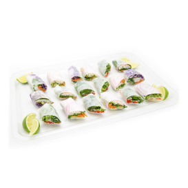 Tacki Plastikowe RPET Przezroczyste 46x30cm (10 Sztuk)