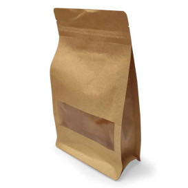 Paper Bag without Handle Kraft and Window 12+6x23,5cm (1000 Sztuk)