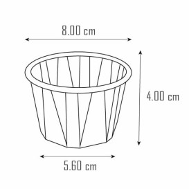 Miski Papierowe Karbowane 165ml (5000 Sztuk)