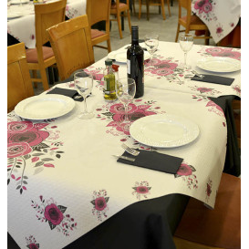 Obrus Papierowy Dekoracje 1,2x1,2m "Bouquet" 37g (300 Sztuk)