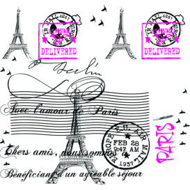 Obrus Papierowy Dekoracje 1,2x1,2m "Paris" 37g (300 Sztuk)