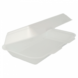 Pojemniki Styropianowe Obiadowe Białe 240x155x70mm (125 Sztuk)