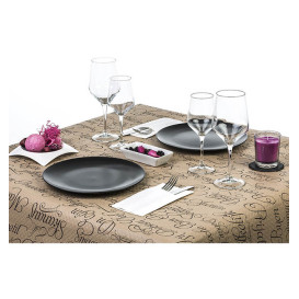 Obrus Papierowy Dekoracje 1x1m Kraft "Smacznego" 40g (400 Sztuk)