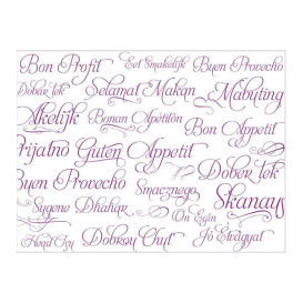Podkładki na Stół Papierowe 30x40cm "Smacznego" Fuchsia 40g (1.000 Sztuk)