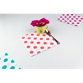 Serwetki Papierowe "Polka Dot Czerwerne" 2 Warstwi 40x40cm (600 Sztuk)