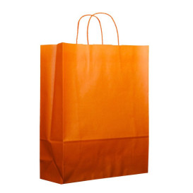 Torby Papierowe Orange z Uchwytami 100g 25+11x31cm (200 Sztuk)