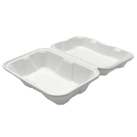 Opakowania MenuBox Trzciny Cukrowej Białe 23x15x7,7cm (200 Sztuk)