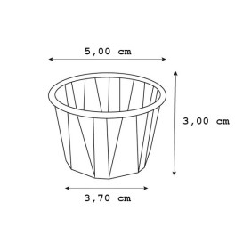 Miski Papierowe Karbowane 37ml (250 Sztuk)