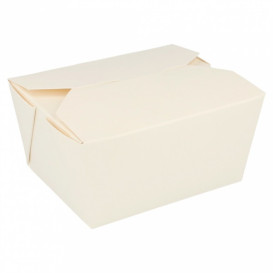 Pudełka na Wynos Kartonowe Amerykanin Białe 11,3x9x6,4cm 780ml (50 Sztuk)