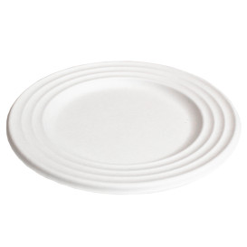 Talerz Trzciny Cukrowej Premium Wave Białe Ø18cm (600 Sztuk)